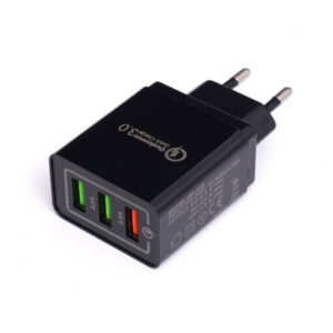 Φορτιστής Πρίζας με 2 Θύρες USB 2.1A και 1 USB QC 3.0 Kraft&Dele KD-1236 - Image 2