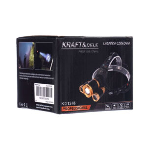 Τριπλός Επαναφορτιζόμενος Φακός Κεφαλής LED T6 Kraft&Dele KD-1246 - Image 5