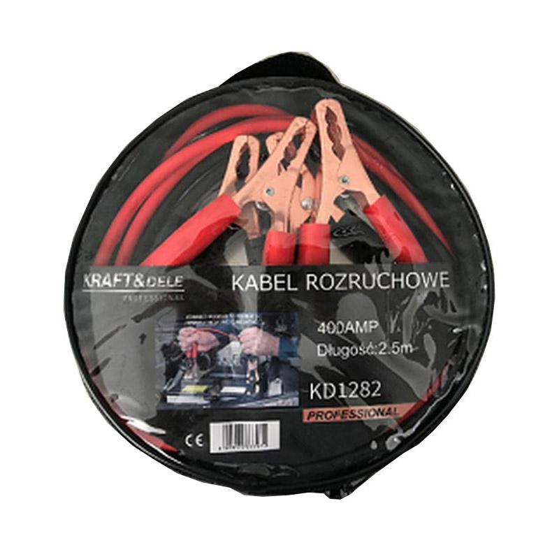 Καλώδια Φόρτισης Μπαταρίας Αυτοκινήτου 400 A 2.5 m Kraft&Dele KD-1282 Καλώδια Φόρτισης Μπαταρίας Αυτοκινήτου 400 A 2.5 m Kraft&Dele KD-1282