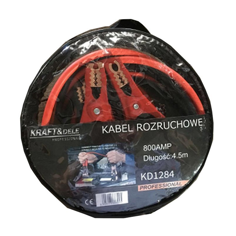 Καλώδια Φόρτισης Μπαταρίας Αυτοκινήτου 800 A 4.5 m Kraft&Dele KD-1284 Καλώδια Φόρτισης Μπαταρίας Αυτοκινήτου 800 A 4.5 m Kraft&Dele KD-1284