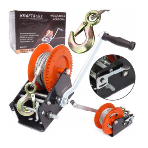 Χειροκίνητος Εργάτης - Βίντσι Τρέιλερ 10 m 1588 Kg με Καστάνια και Μανιβέλα Kraft&Dele KD-1313 - Image 3