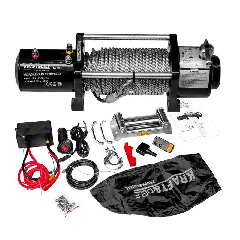 Ηλεκτρικό Παλάγκο Συρματόσχοινου 4.3 T 12 V Kraft&Dele KD-1564 Ηλεκτρικό Παλάγκο Συρματόσχοινου 4.3 T 12 V Kraft&Dele KD-1564
