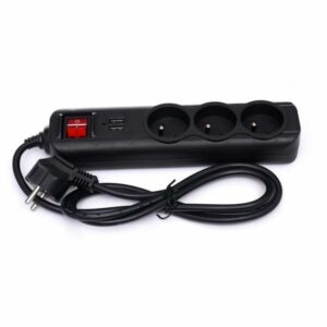 Πολύπριζο με 3 Υποδοχές & 2 Θύρες USB – 3m με Διακόπτη KD-4032 Kraft&Dele - Image 2