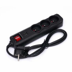 Πολύπριζο με 3 Υποδοχές & 2 Θύρες USB – 3m με Διακόπτη KD-4032 Kraft&Dele - Image 3