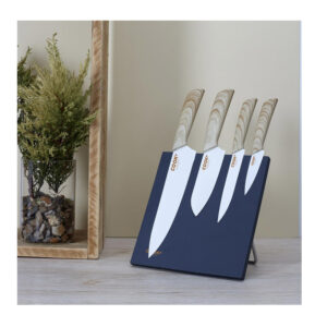 Σετ Μαχαίρια από Ανοξείδωτο Ατσάλι με Μαγνητική Βάση 5 τμχ Cook Concept KD33001 - Image 3