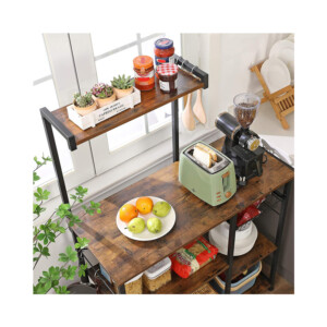 Μεταλλική Ραφιέρα Κουζίνας με 6 Ράφια 90 x 40 x 132 cm VASAGLE KKS35X - Image 5