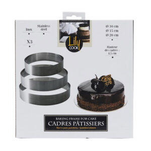 Σετ Στρογγυλά Ανοξείδωτα Τσέρκια - Κουπ Πατ Ζαχαροπλαστικής 3 τμχ LiLy Cook KP5748 - Image 3