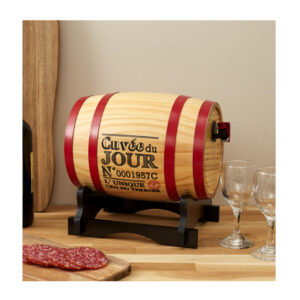Διανεμητής Κρασιού σε Σχήμα Βαρελιού με Βάση 5 Lt Χρώματος Κόκκινο Cook Concept KV7166 KV7166-Red - Image 3