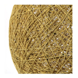 Πλεκτό Σφαιρικό Αμπαζούρ 30 cm Χρώματος Κίτρινο Home Deco Factory LA10303 - Image 2