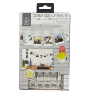 Φωτιζόμενη Γιρλάντα LED με 12 Clips 195 cm LA9903 Home Deco Factory - Image 5