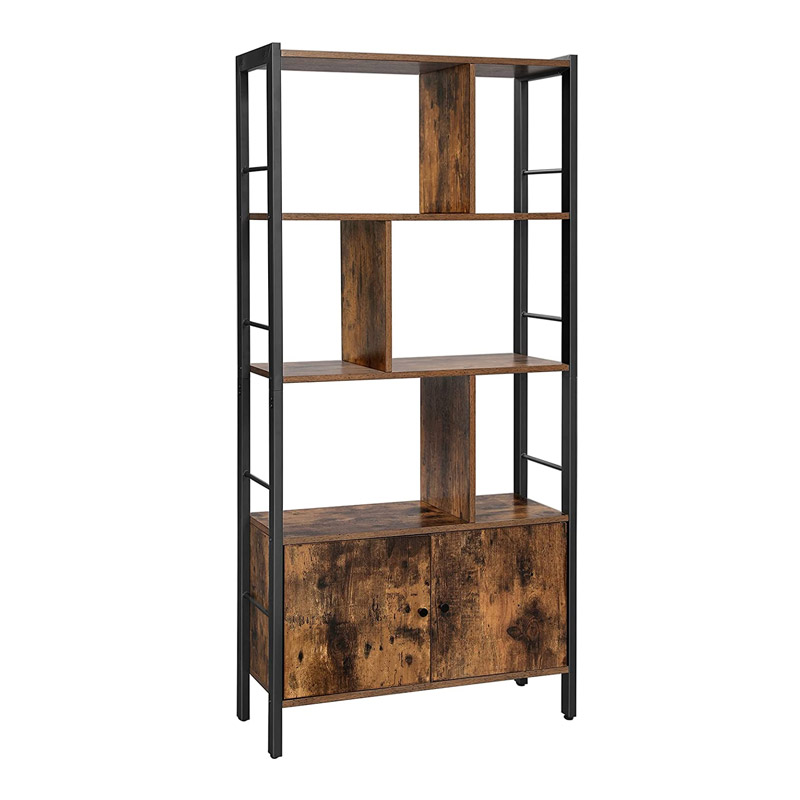 Μεταλλική Βιβλιοθήκη με 4 Ράφια και 1 Ντουλάπι 74 x 30 x 154.5 cm VASAGLE LBC022B01 Μεταλλική Βιβλιοθήκη με 4 Ράφια και 1 Ντουλάπι 74 x 30 x 154.5 cm VASAGLE LBC022B01
