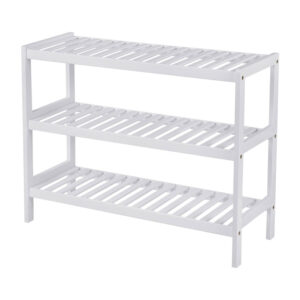 Ξύλινο Stand Αποθήκευσης Παπουτσιών με 3 Ράφια 70 x 26 x 55 cm Songmics LBS13W - Image 5