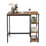 Μεταλλικό Ορθογώνιο Τραπέζι - Bar με 3 Ράφια 109 x 60 x 100 cm VASAGLE LBT11X - Image 2
