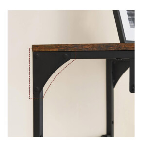 Επιτοίχια Μεταλλική Κρεμάστρα με 8 Γάντζους και 1 Ράφι 40 x 24 x 24 cm VASAGLE LCR103B01 - Image 2