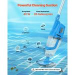 VEVOR Επαναφορτιζόμενη Σκούπα Πισίνας 26 GPM με Επέκταση Πόλου LDSCYCQJQLD438OHYV2 - Image 2