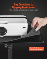 VEVOR Πτυσσόμενη Βάση Προβολέα με Ρυθμιζόμενο Ύψος 770-1610mm και 360° Περιστροφή για Συναντήσεις και Υπαίθριες Προβολές LDSTYYZJ187LNN12E001V0 - Image 4