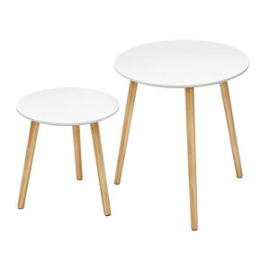 Σετ Ξύλινα Βοηθητικά Τραπέζια Nesting 45 x 50 cm 2 τμχ VASAGLE LET07WN