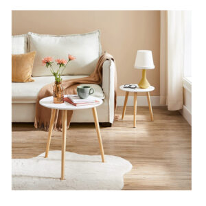 Σετ Ξύλινα Βοηθητικά Τραπέζια Nesting 45 x 50 cm 2 τμχ VASAGLE LET07WN - Image 4