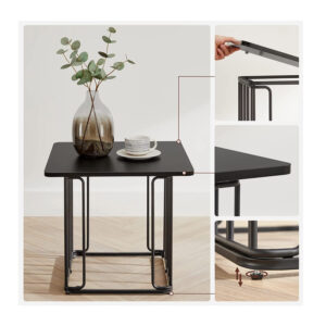 Σετ Βοηθητικά Μεταλλικά Τραπεζάκια 50 x 50 x 45 cm 2 τμχ VASAGLE LET330B16 - Image 2