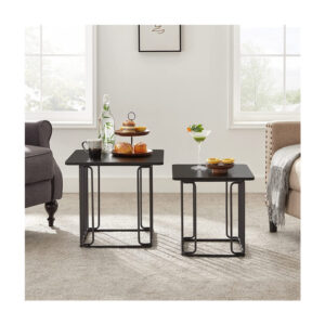 Σετ Βοηθητικά Μεταλλικά Τραπεζάκια 50 x 50 x 45 cm 2 τμχ VASAGLE LET330B16 - Image 3