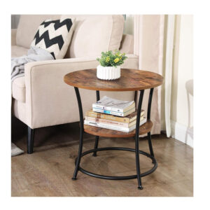 Βοηθητικό Μεταλλικό Στρογγυλό Τραπεζάκι 55 x 55 cm VASAGLE LET56BX - Image 2