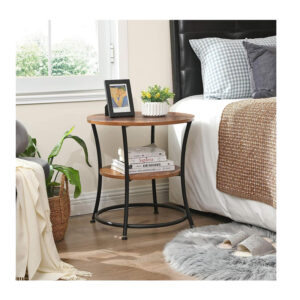 Βοηθητικό Μεταλλικό Στρογγυλό Τραπεζάκι 55 x 55 cm VASAGLE LET56BX - Image 3