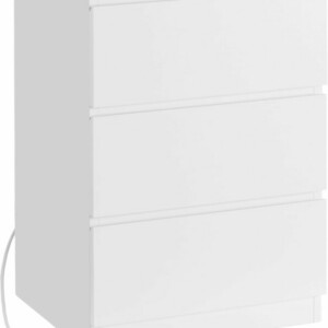 VASAGLE Κομοδίνο 40x35x59cm με Πρίζα και USB Θύρες σε Λευκό Χρώμα LET631W14V1