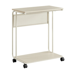 VASAGLE Πλευρικό Τραπέζι C-Σχήματος με Ρόδες και Μεταλλικό Πλαίσιο