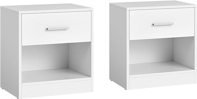 Σετ 2 Κομοδίνα με Συρτάρι και Αποθηκευτικό Χώρο 28 x 39 x 41 cm VASAGLE LET819T14 Σετ 2 Κομοδίνα με Συρτάρι και Αποθηκευτικό Χώρο 28 x 39 x 41 cm VASAGLE LET819T14