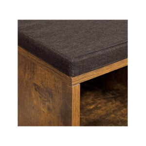 Πάγκος Αποθήκευσης Παπουτσιών με Μαξιλάρι και 10 Διαμερίσματα 104 x 30 x 48 cm Χρώματος Σκούρο Καφέ VASAGLE LHS010X01 - Image 2