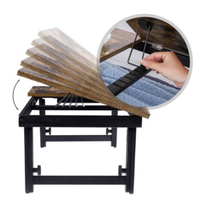 Ξύλινο Βοηθητικό Πτυσσόμενο Τραπέζι Πολλαπλών Χρήσεων με Βάση για Laptop 55 x 35 x 23 cm Songmics LLD105B01 - Image 4