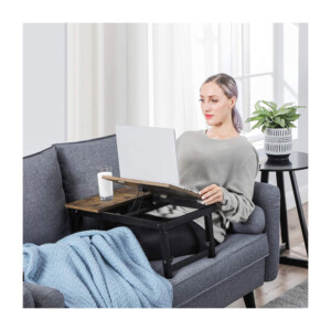 Ξύλινο Βοηθητικό Πτυσσόμενο Τραπέζι Πολλαπλών Χρήσεων με Βάση για Laptop 55 x 35 x 23 cm Songmics LLD105B01 - Image 5