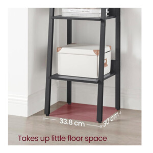 Μεταλλική Ραφιέρα με 5 Ξύλινα Ράφια 30 x 33.8 x 170 cm VASAGLE LLS109B56 - Image 3