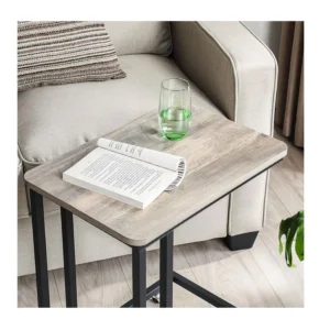 Βοηθητικό Μεταλλικό Τροχήλατο Τραπεζάκι 35 x 50 x 60 cm Χρώματος Μπεζ VASAGLE LNT050B02 - Image 2