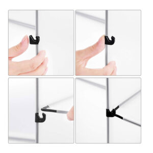 Πολυμορφική Πλαστική Παπουτσοθήκη με 9 Κύβους 123 x 31 x 93 cm Songmics LPC502W - Image 2