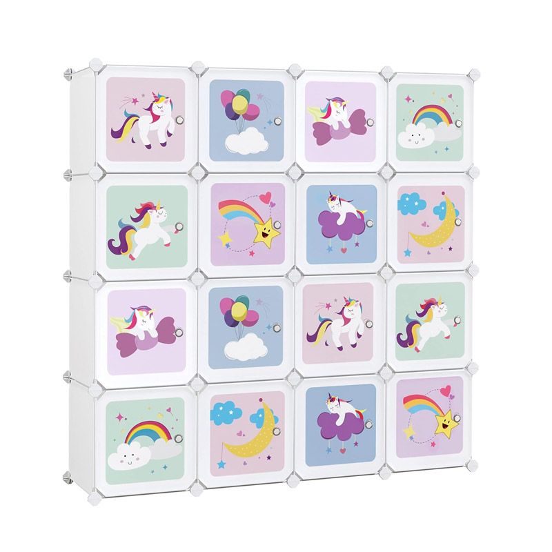 Σύστημα Αποθήκευσης - Παιδική Αρθρωτή Ραφιέρα με 16 Κύβους 123 x 31 x 123 cm Songmics LPC906W01 Σύστημα Αποθήκευσης - Παιδική Αρθρωτή Ραφιέρα με 16 Κύβους 123 x 31 x 123 cm Songmics LPC906W01