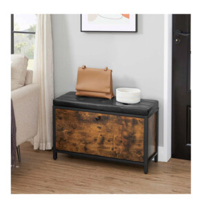 Μεταλλική Παπουτσοθήκη με Κάθισμα 80 x 30 x 51 cm VASAGLE LSB049B01 - Image 4