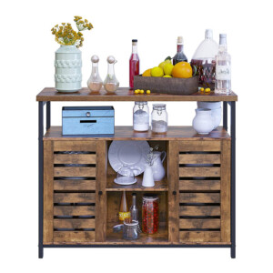 Μεταλλικό Έπιπλο με 2 Ντουλάπια και 3 Ράφια 100 x 35 x 80 cm VASAGLE LSC79BX - Image 2