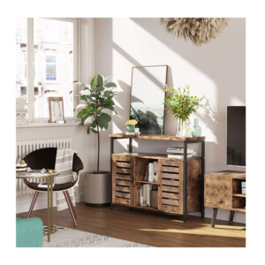 Μεταλλικό Έπιπλο με 2 Ντουλάπια και 3 Ράφια 100 x 35 x 80 cm VASAGLE LSC79BX - Image 3