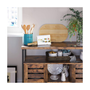 Μεταλλικό Έπιπλο με 2 Ντουλάπια και 3 Ράφια 100 x 35 x 80 cm VASAGLE LSC79BX - Image 5