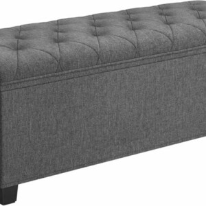 Πτυσσόμενο Σκαμπό Αποθήκευσης με Αποθηκευτικό Χώρο 40 x 110 x 40cm - Σκούρο Γκρι LSF088G01 Songmics