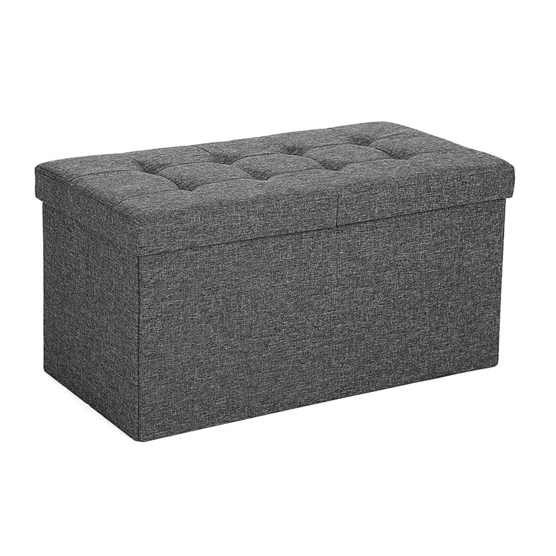 Πτυσσόμενο Σκαμπό με Αποθηκευτικό Χώρο 76 x 38 x 38 cm Χρώματος Σκούρο Γκρι Songmics LSF46GYZ Πτυσσόμενο Σκαμπό με Αποθηκευτικό Χώρο 76 x 38 x 38 cm Χρώματος Σκούρο Γκρι Songmics LSF46GYZ