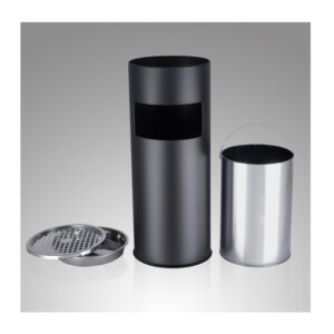 Επιδαπέδιο Σταχτοδοχείο από Ανοξείδωτο Ατσάλι με Κάδο Απορριμμάτων Songmics LTB17C - Image 3