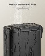 Μικρός Κάδος Απορριμμάτων Μπάνιου SONGMICS 5L, Μαύρος  - Image 4