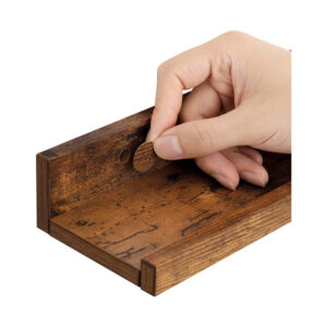 Σετ Επιτοίχια Ξύλινα Ράφια 38 x 10 x 5 cm 3 τμχ VASAGLE LWS037X01 - Image 2