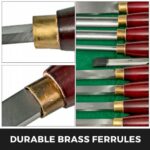 Σετ Ξυλογλυπτικών Σκαρπέλων VEVOR 8τμχ για Τόρνο, 17CM/9INCH, Κόκκινο  MGCD8PCSMGCCZHBT1V0 - Image 4