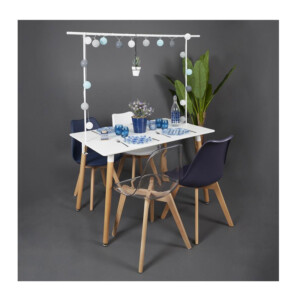 Μεταλλική Μπάρα Διακόσμησης Τραπεζιού 250 x 4 x 90 cm Χρώματος Λευκό Home Deco Factory MO1323 - Image 3