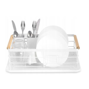 Μεταλλική Πιατοθήκη Στεγνωτήριο 43 x 32 x 14 cm Χρώματος Λευκό Massido MS-600-White - Image 2