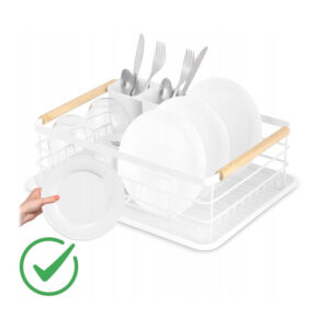 Μεταλλική Πιατοθήκη Στεγνωτήριο 43 x 32 x 14 cm Χρώματος Λευκό Massido MS-600-White - Image 3