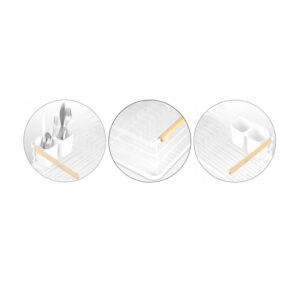 Μεταλλική Πιατοθήκη Στεγνωτήριο 43 x 32 x 14 cm Χρώματος Λευκό Massido MS-600-White - Image 4